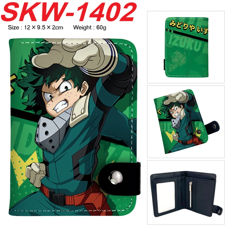 My Hero Academia Anime vertical button folding wallet 12X9.5X2CM 60g SKW-1402