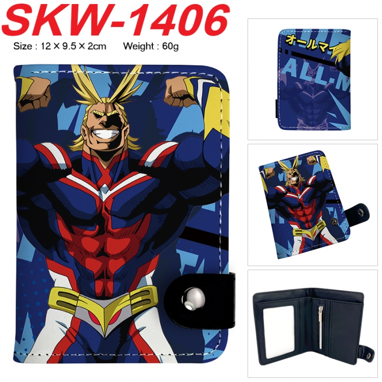 My Hero Academia Anime vertical button folding wallet 12X9.5X2CM 60g SKW-1406