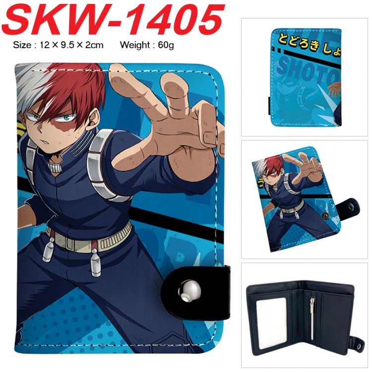 My Hero Academia Anime vertical button folding wallet 12X9.5X2CM 60g SKW-1405