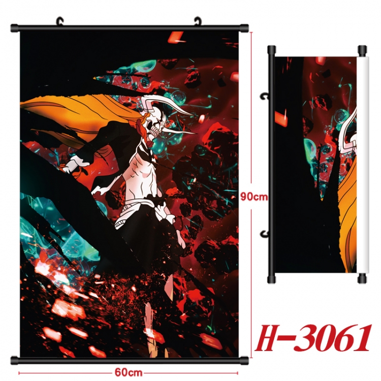  Bleach Anime Black Plastic Rod Canvas Painting Wall Scroll 60X90CM