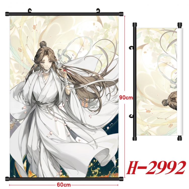 Heaven Official's Blessing Anime Black Plastic Rod Canvas Painting Wall Scroll 60X90CM