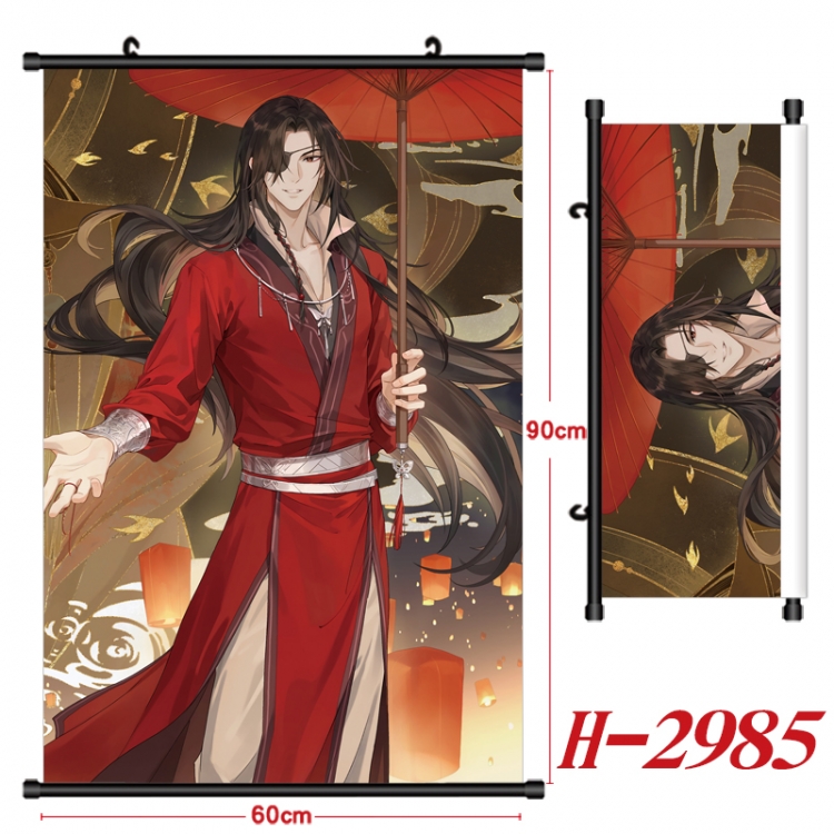 Heaven Official's Blessing Anime Black Plastic Rod Canvas Painting Wall Scroll 60X90CM