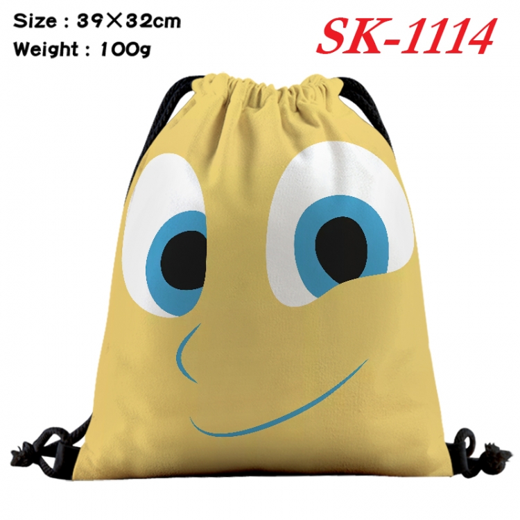 Inside Out cartoon Waterproof Nylon Full Color Drawstring Pocket 39x32cm SK-1114