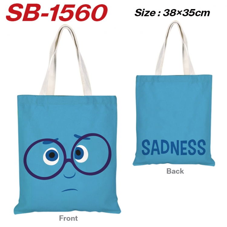 Inside Out Anime Canvas Handheld Shoulder Bag Handbag Shopping Bag 38X35CM