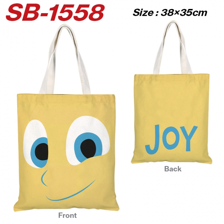 Inside Out Anime Canvas Handheld Shoulder Bag Handbag Shopping Bag 38X35CM