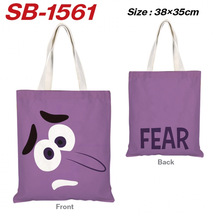 Inside Out Anime Canvas Handheld Shoulder Bag Handbag Shopping Bag 38X35CM