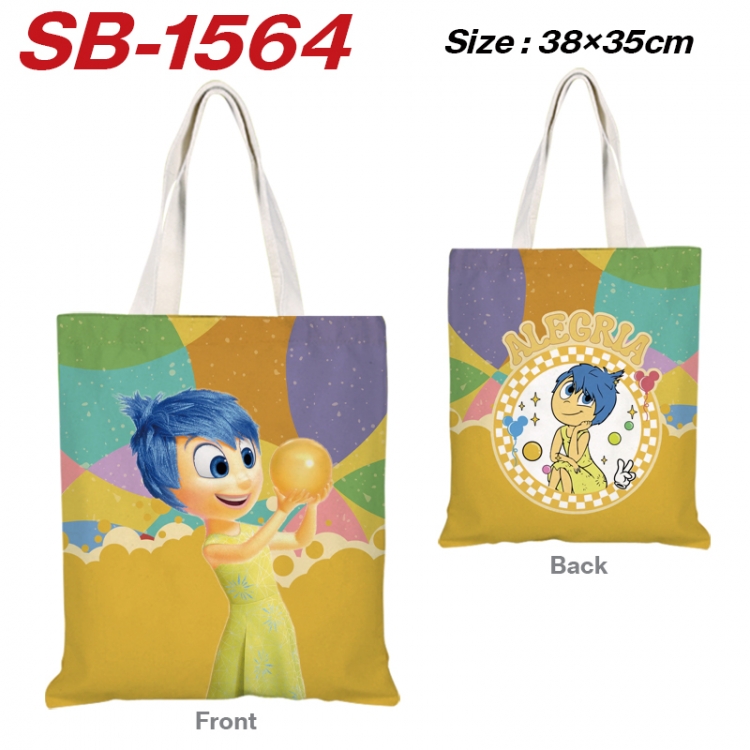 Inside Out Anime Canvas Handheld Shoulder Bag Handbag Shopping Bag 38X35CM