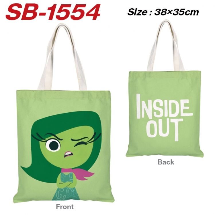 Inside Out Anime Canvas Handheld Shoulder Bag Handbag Shopping Bag 38X35CM