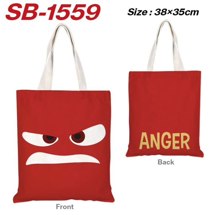 Inside Out Anime Canvas Handheld Shoulder Bag Handbag Shopping Bag 38X35CM