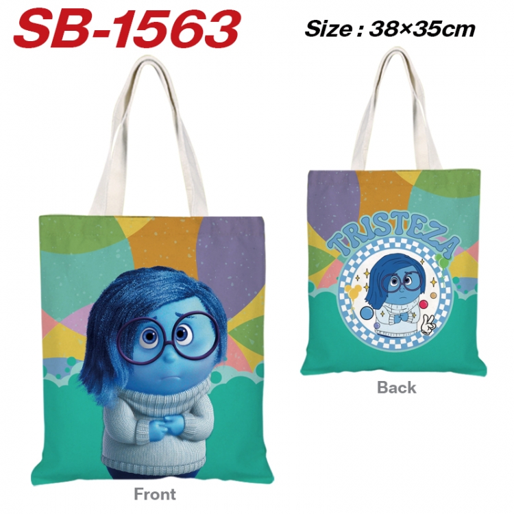 Inside Out Anime Canvas Handheld Shoulder Bag Handbag Shopping Bag 38X35CM