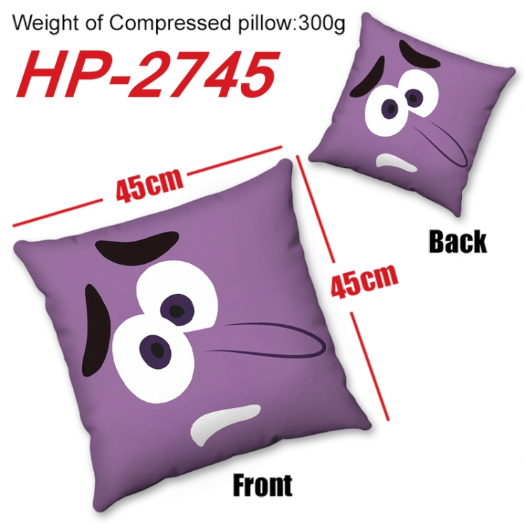 Inside Out   Anime digital printing double-sided printed pillow 45X45cm NO FILLING