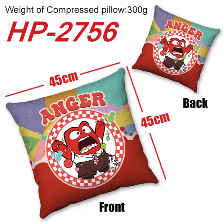 Inside Out   Anime digital printing double-sided printed pillow 45X45cm NO FILLING