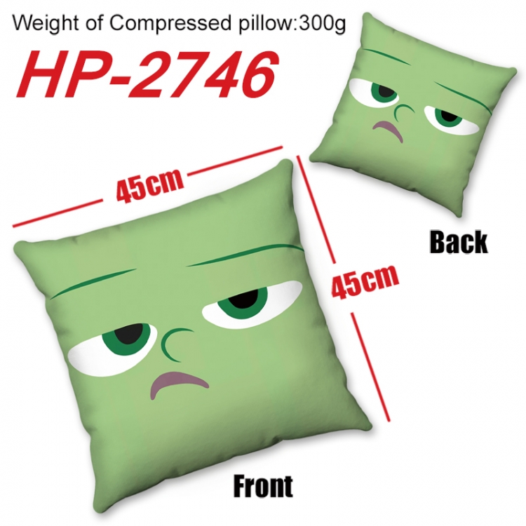 Inside Out   Anime digital printing double-sided printed pillow 45X45cm NO FILLING