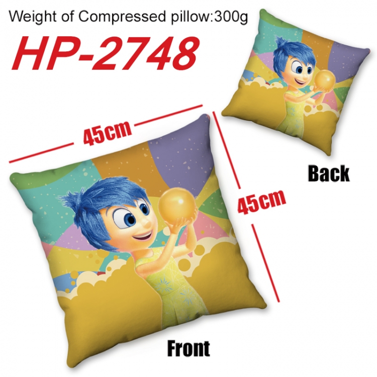 Inside Out   Anime digital printing double-sided printed pillow 45X45cm NO FILLING