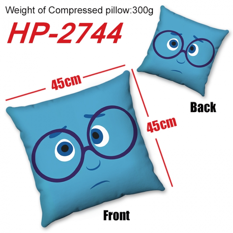 Inside Out   Anime digital printing double-sided printed pillow 45X45cm NO FILLING