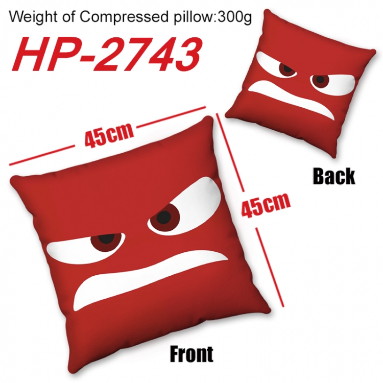 Inside Out   Anime digital printing double-sided printed pillow 45X45cm NO FILLING