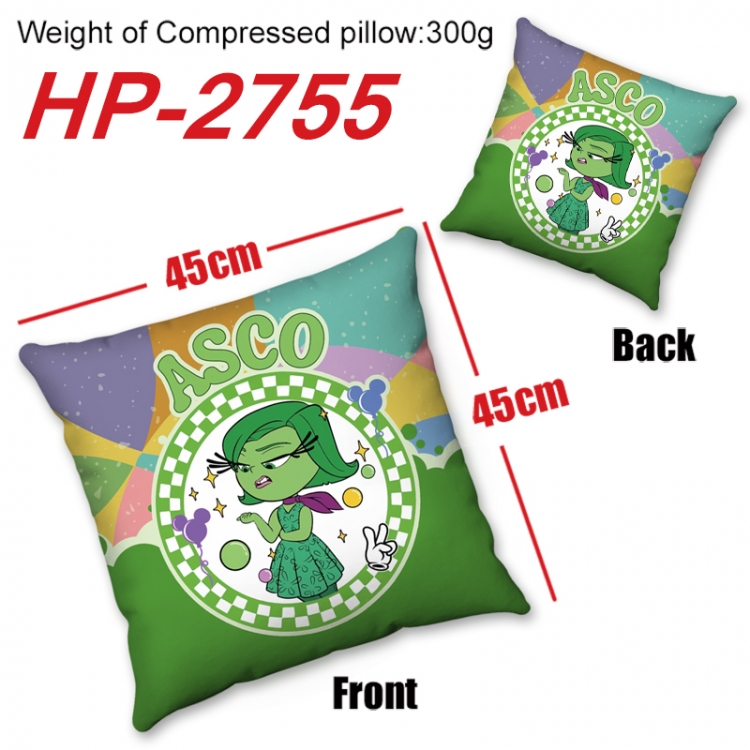 Inside Out   Anime digital printing double-sided printed pillow 45X45cm NO FILLING