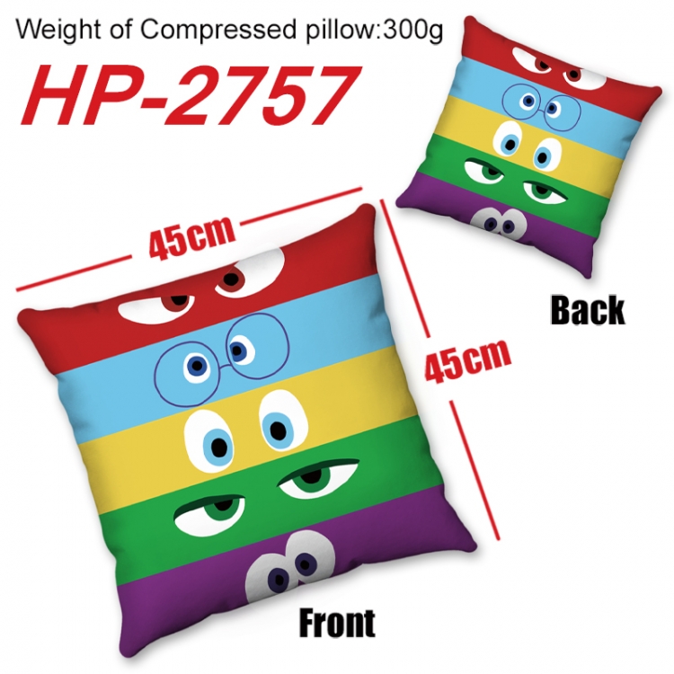 Inside Out   Anime digital printing double-sided printed pillow 45X45cm NO FILLING