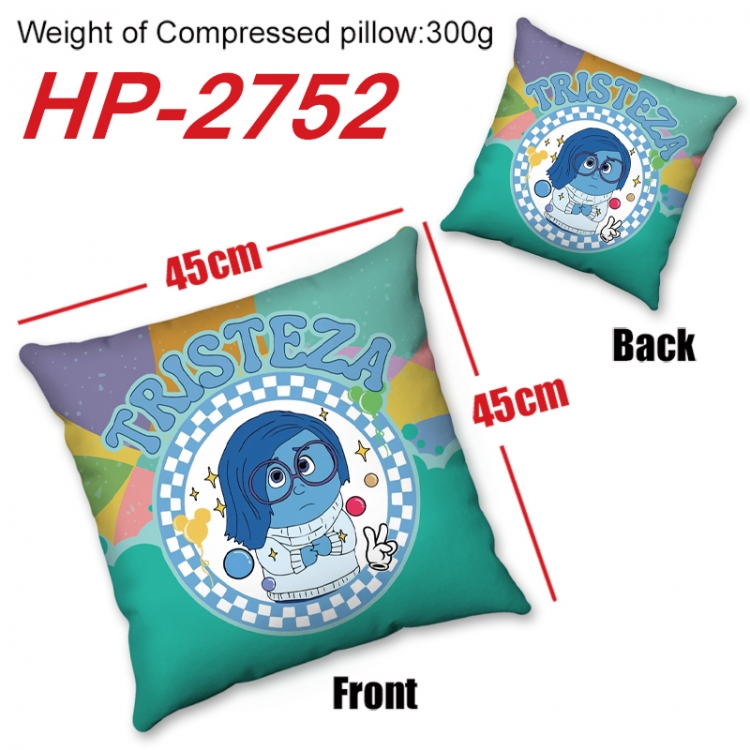 Inside Out   Anime digital printing double-sided printed pillow 45X45cm NO FILLING