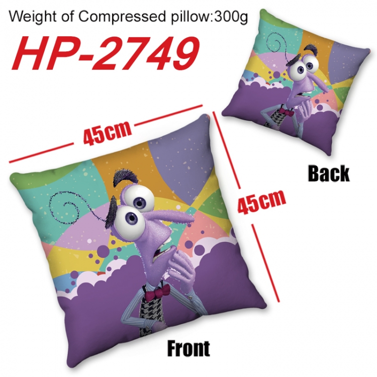 Inside Out   Anime digital printing double-sided printed pillow 45X45cm NO FILLING