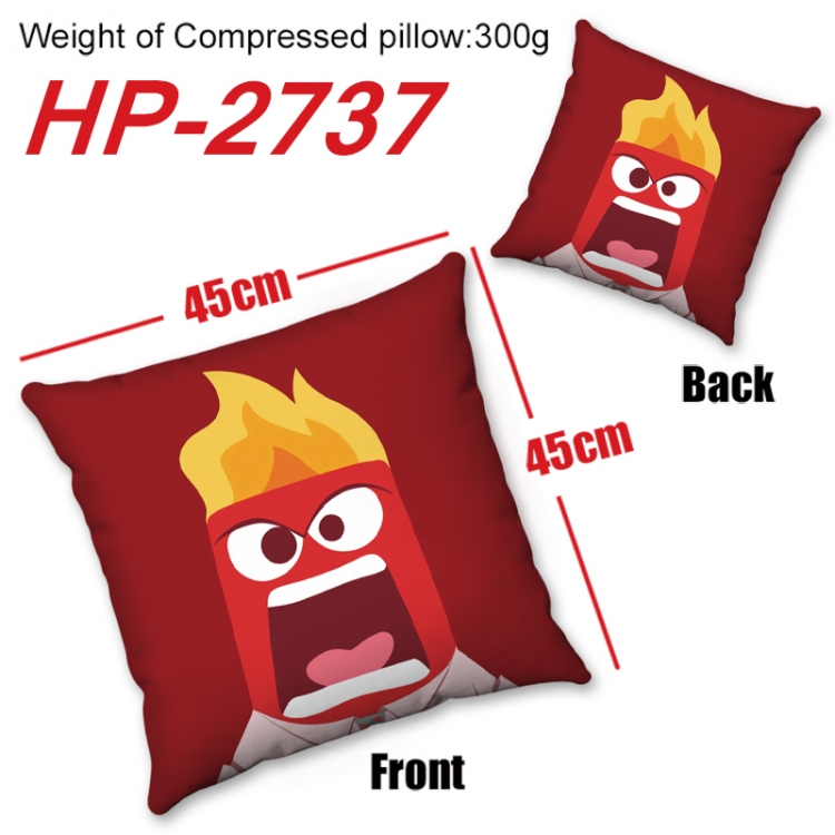 Inside Out   Anime digital printing double-sided printed pillow 45X45cm NO FILLING