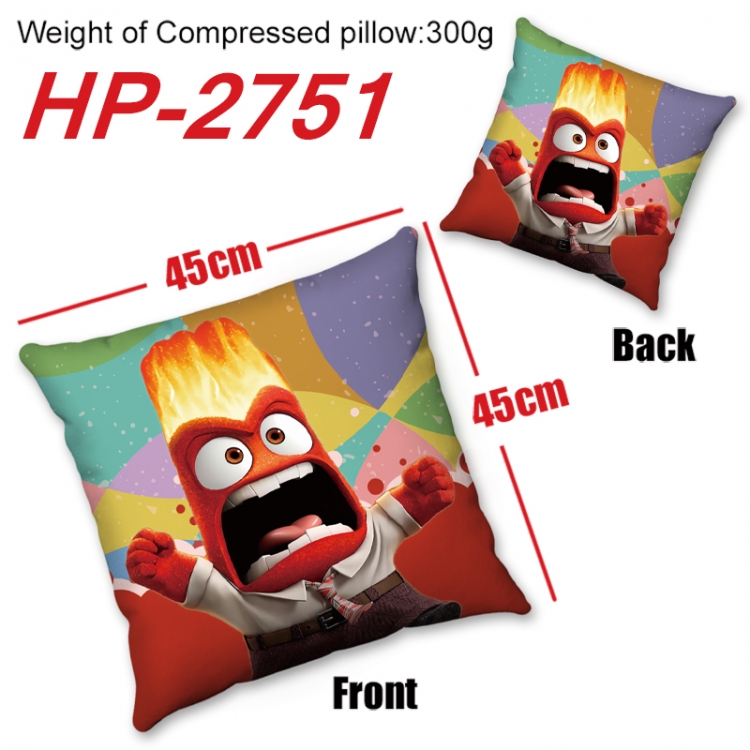 Inside Out   Anime digital printing double-sided printed pillow 45X45cm NO FILLING