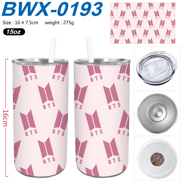 BTS Small straight tube 304 stainless steel insulated cup 16X7.5CM BWX-0193