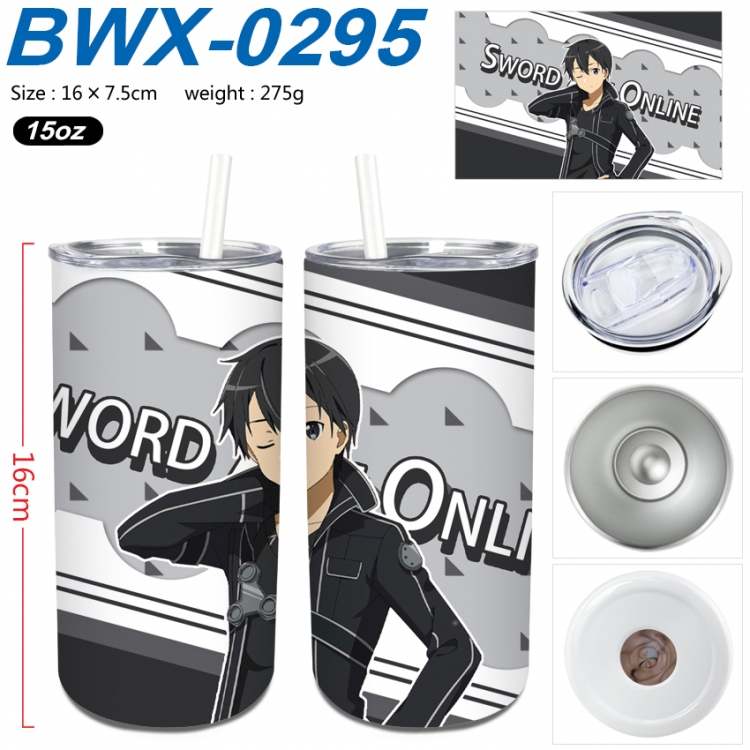 Sword Art Online Small straight tube 304 stainless steel insulated cup 16X7.5CM BWX-0295