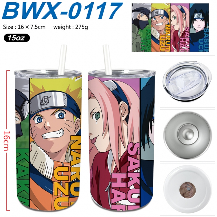 Naruto Small straight tube 304 stainless steel insulated cup 16X7.5CM