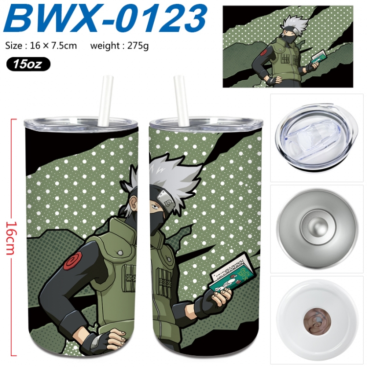 Naruto Small straight tube 304 stainless steel insulated cup 16X7.5CM