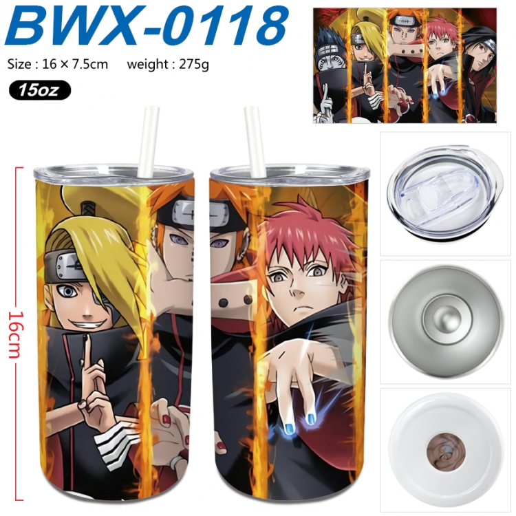 Naruto Small straight tube 304 stainless steel insulated cup 16X7.5CM