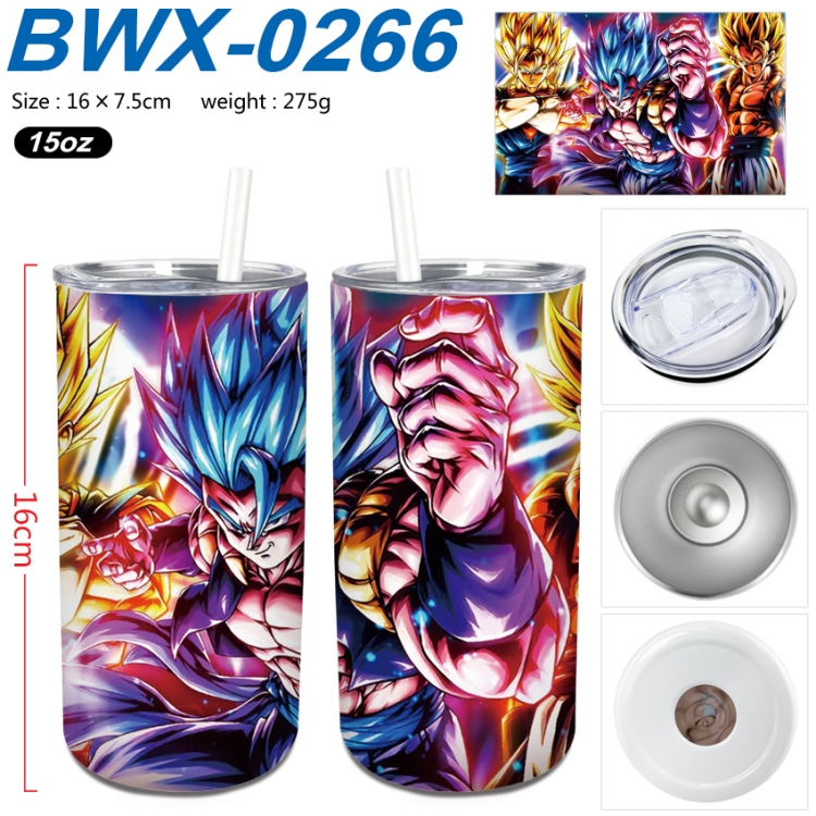 DRAGON BALL Small straight tube 304 stainless steel insulated cup 16X7.5CM