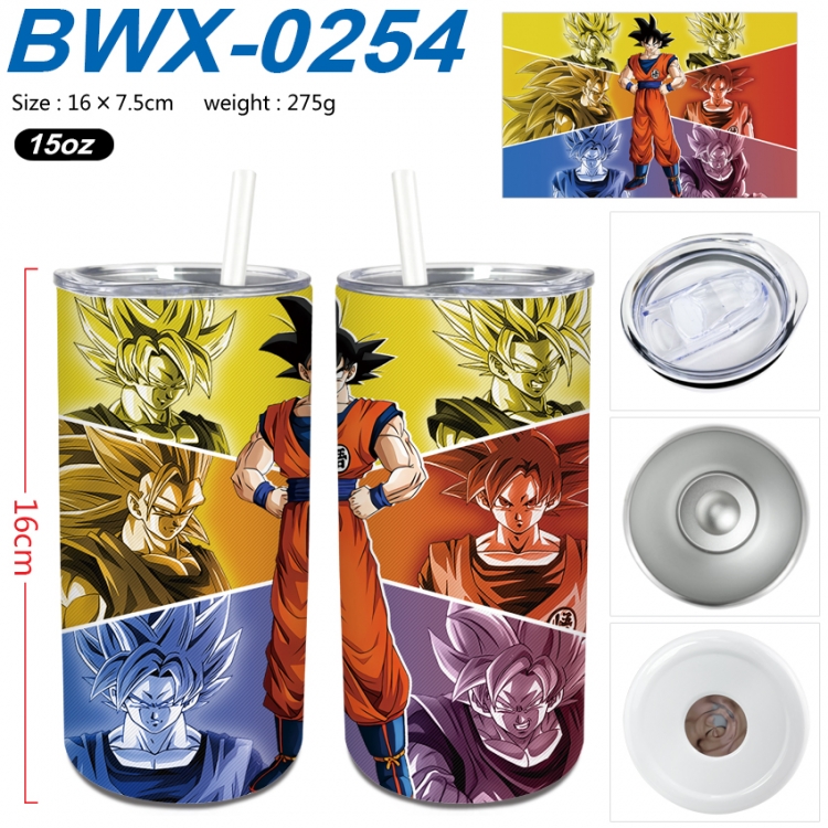 DRAGON BALL Small straight tube 304 stainless steel insulated cup 16X7.5CM