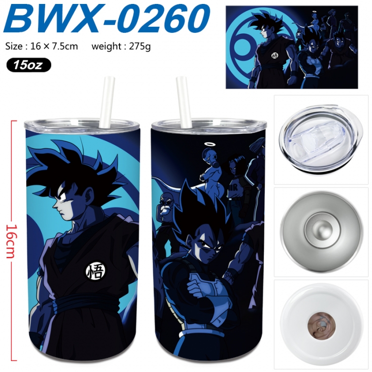 DRAGON BALL Small straight tube 304 stainless steel insulated cup 16X7.5CM