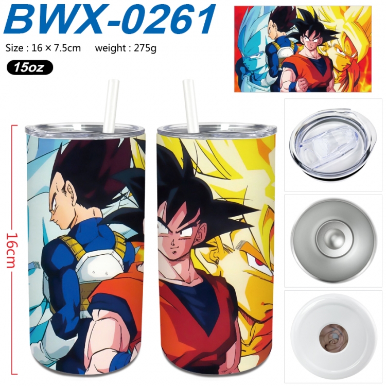 DRAGON BALL Small straight tube 304 stainless steel insulated cup 16X7.5CM