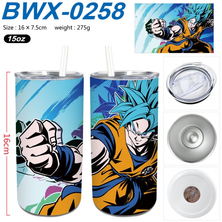 DRAGON BALL Small straight tube 304 stainless steel insulated cup 16X7.5CM