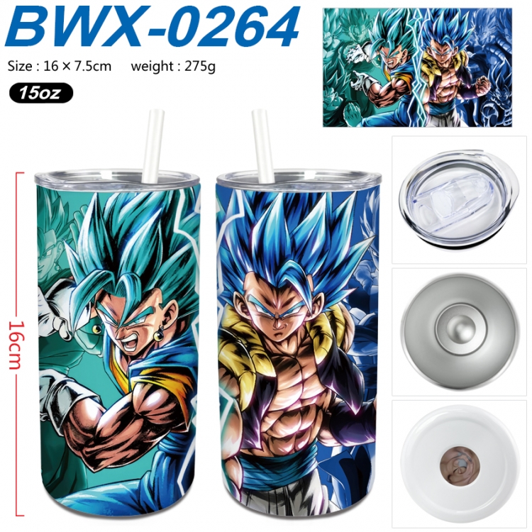 DRAGON BALL Small straight tube 304 stainless steel insulated cup 16X7.5CM