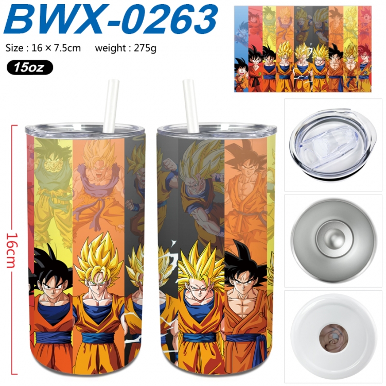 DRAGON BALL Small straight tube 304 stainless steel insulated cup 16X7.5CM