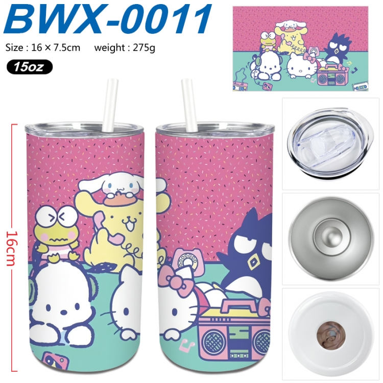 sanrio Small straight tube 304 stainless steel insulated cup 16X7.5CM