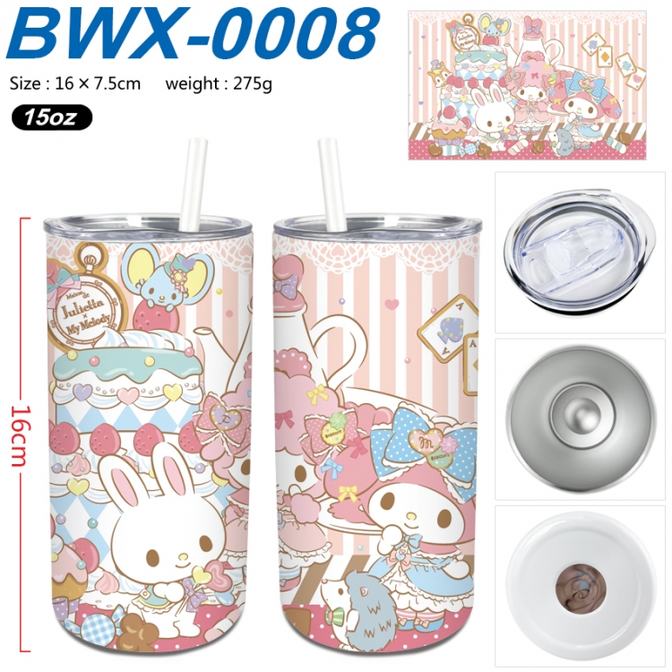 sanrio Small straight tube 304 stainless steel insulated cup 16X7.5CM