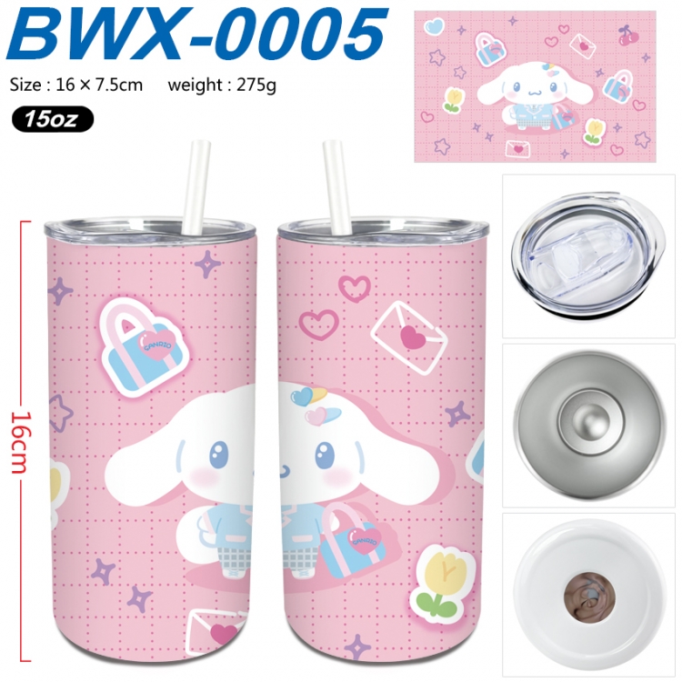 sanrio Small straight tube 304 stainless steel insulated cup 16X7.5CM