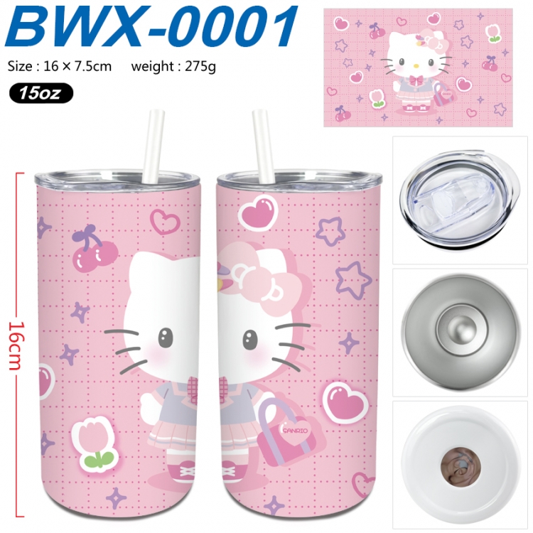 sanrio Small straight tube 304 stainless steel insulated cup 16X7.5CM