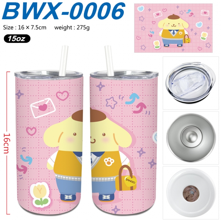 sanrio Small straight tube 304 stainless steel insulated cup 16X7.5CM