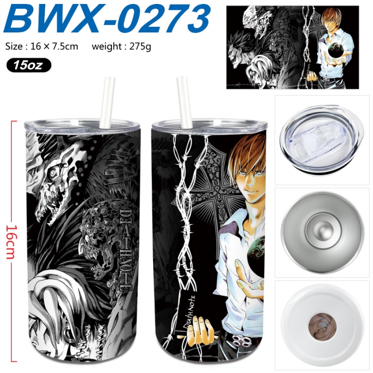 Death note Small straight tube 304 stainless steel insulated cup 16X7.5CM