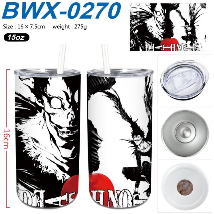 Death note Small straight tube 304 stainless steel insulated cup 16X7.5CM