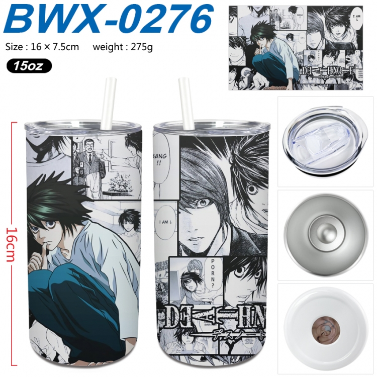 Death note Small straight tube 304 stainless steel insulated cup 16X7.5CM