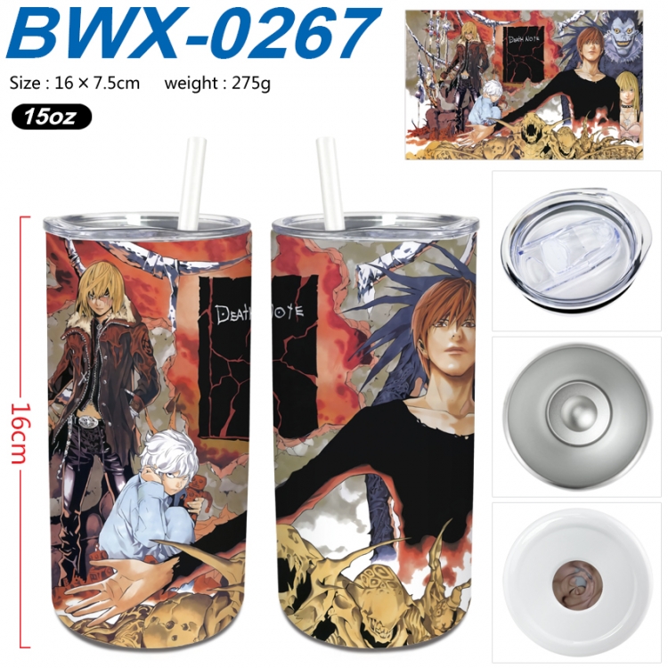 Death note Small straight tube 304 stainless steel insulated cup 16X7.5CM