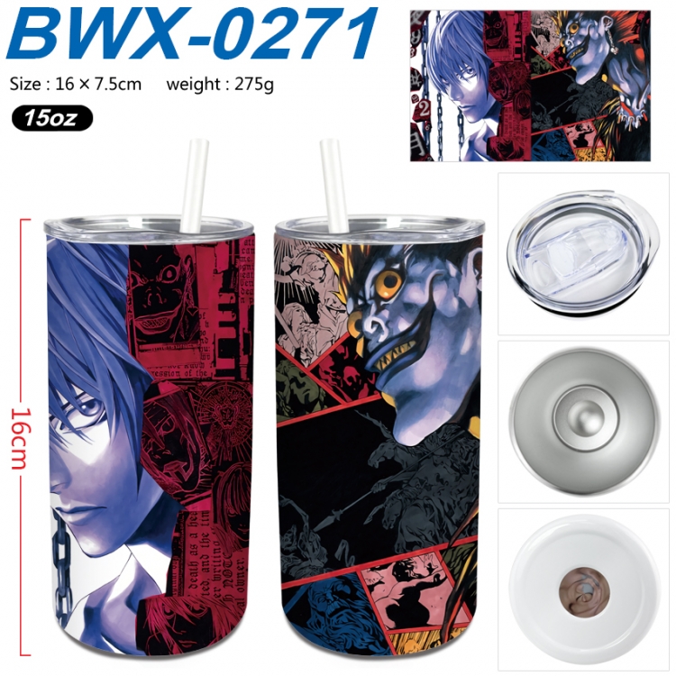 Death note Small straight tube 304 stainless steel insulated cup 16X7.5CM