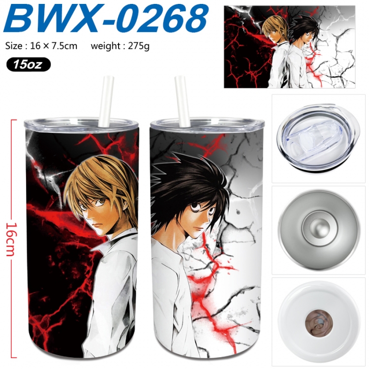 Death note Small straight tube 304 stainless steel insulated cup 16X7.5CM