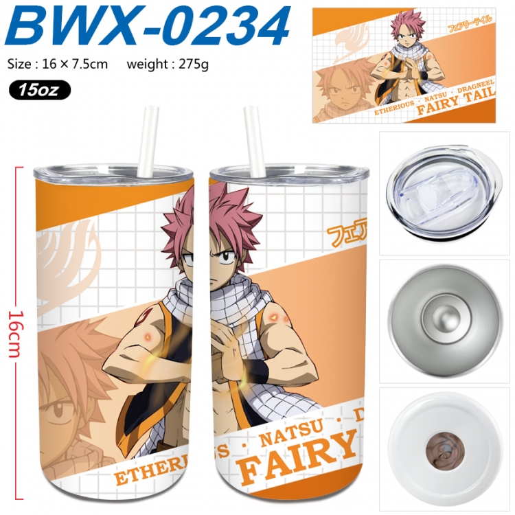 Fairy tail Small straight tube 304 stainless steel insulated cup 16X7.5CM